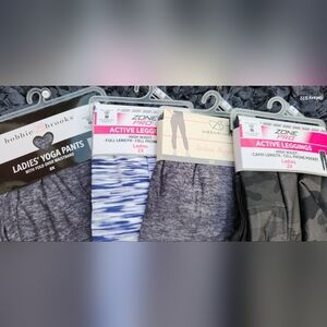 Zone Pro Ladies' Active Leggings - Blue and Gray